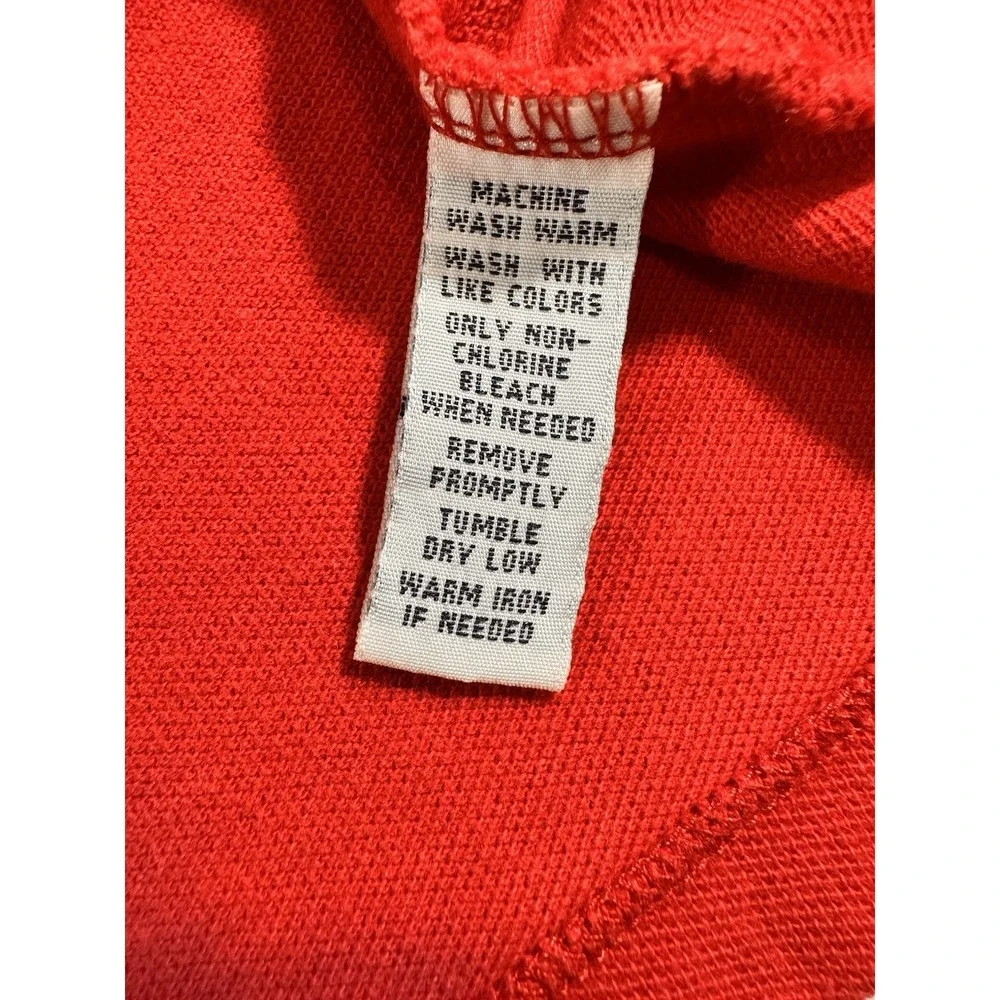 Polo Ralph Lauren Men's Red V-Neck Polo Pony Logo Cotton Knit T-Shirt XL